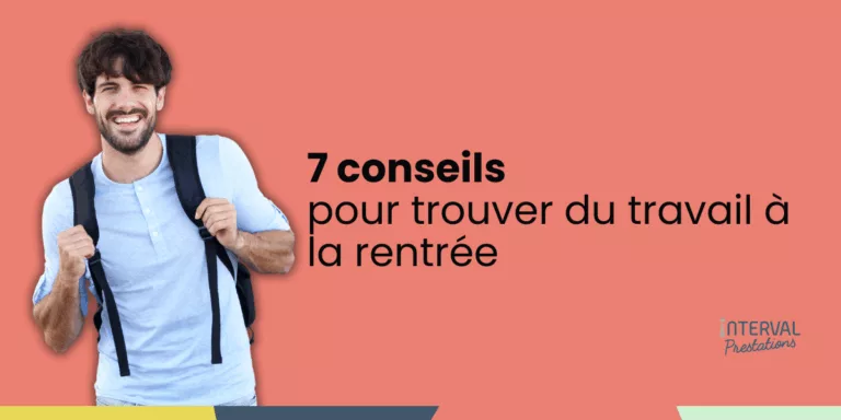 jeune candidat avec un sac à dos qui cherche du travail à la rentrée